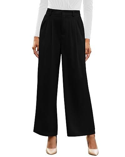 GRAPENT Womens Pants Business Professional Attire Women Wide Leg Pants for Summer High Waisted Pants...