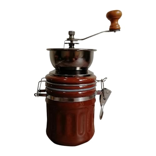 Llazsybz Molinillo de Café Manual, Molinillo de Café de Presión, Molinillo de Especias para Camping, Regalos para El Día de Valentín, MARRÓN, Individual