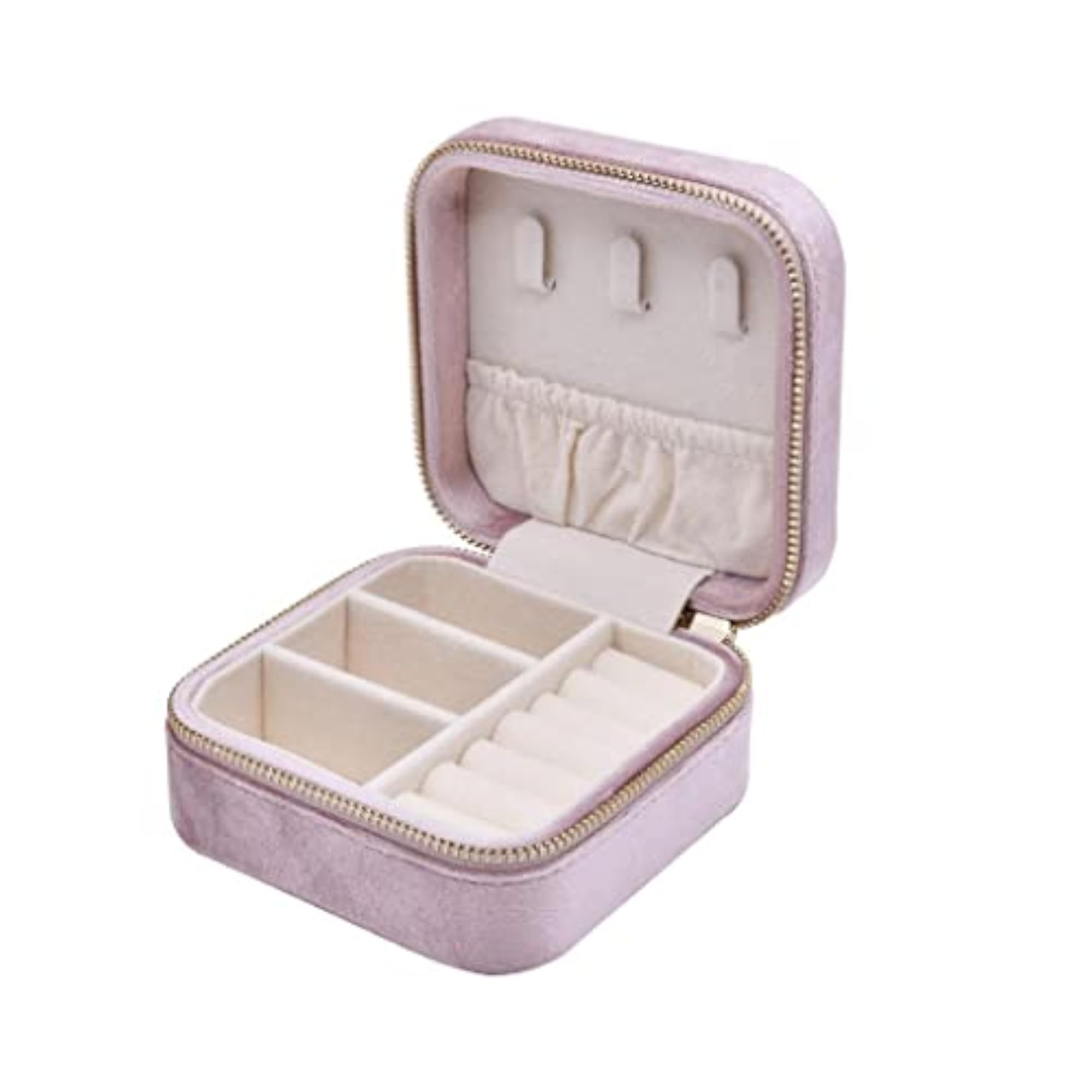 Two Layer Zipper Jewelry Box Organizer