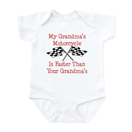 Image of CafePress Grandmas Motorcycle is Fast Infant Bodysuit Cute Infant Bodysuit Baby Romper