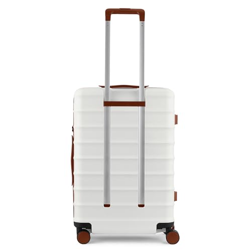 Image of Assembly Lightweight Medium Check-in Trolley Bag (62 cms) | Hard-sided suitcase with Keyless TSA Lock and Silent Spinner Wheels-Sand White-Odyssey