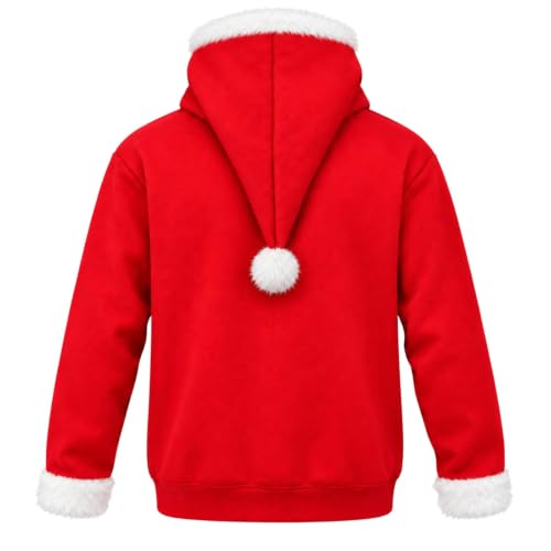 ZRBYWB Christmas Pet Pouch Hoodie Girl Faux Fur Trim Pet Carrying Pullover - image 6