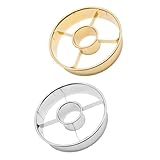 Uqezagpa 2 x robuste Stahl-Dessertschneider, ergonomische Edelstahl-Textur zum Backen von Keksen und hausgemachten Donuts