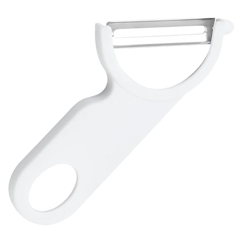 Poo4kark Home Gemüseschäler, Gemüse- Kartoffelschäler für die Küche |, Kohlschneider | Y-Schäler für, Gemüse, Kartoffeln, Obst, Karotten, Stahl (White, 12.5x3.3cm)