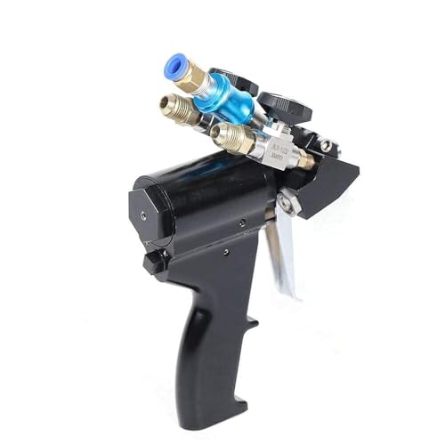 Polyurethane Foam Spray Gun, High Pressure Pu Foam Spray Gun with Multi-Angle Operation & Three Airflow Nozzles P2 Air Purge Pu Foaming Spray Guns for Spraying Primer Stain Varnishe Latex Paint Etc