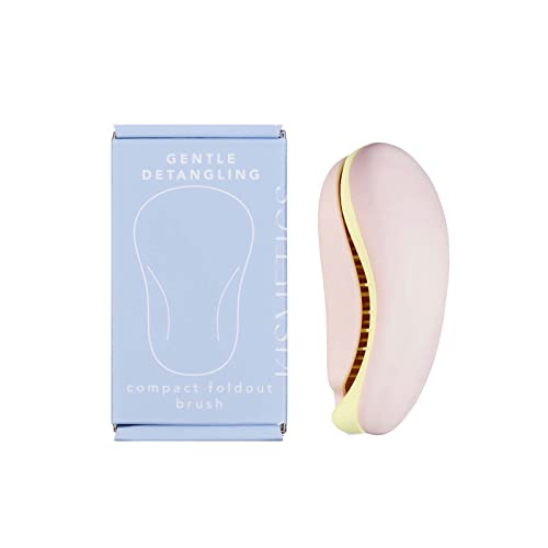 KISMETICS - Compact Foldout Brush, Gentle Detangling, Purse Size, Travel Size Hair Brush (Lavender)