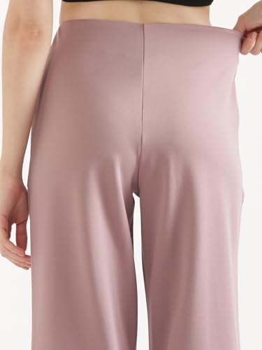 Image of SAADAA Palazzo Pants for Women Half-Elasticated Waistband | Palazzo for Women in Airy Linen Fabric | Regular Fit Mid Rise Waist & Deep Pockets | Versatile Formal & Casual Wear |