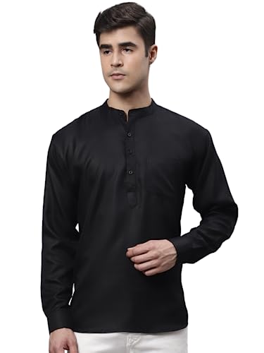Image of Jompers Men's Cotton Solid Regular Kurta