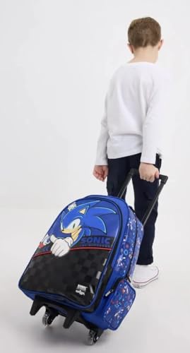 Image of ADSON 3D Embossed School Trolley Bag|Backpack Large School Bag for Boy Girl, Kids School Bag, Travel Backpack for Girl Boy, Ideal for Children Trolley 18 Inch Water Resistant