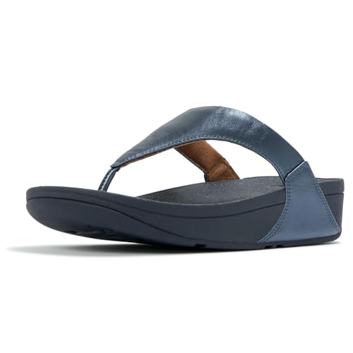 Image of FitFlop Womens Lulu Leather Toe Post Sandals