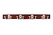 Spectrum Diversified Stratford Wood Hook Rack with 4 Double Satin Nickel Hooks, Walnut Finish