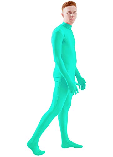 Image of Ensnovo Mens Mock Neck Full Body Unitard Spandex Zentai Suits Costumes