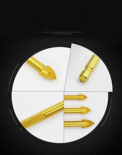 Set de 5 brocas para vidrio con vástago hexagonal miniatura 4