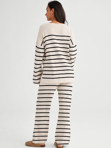 Image of LILLUSORY Women's 2 Piece Lounge Sets Oversized Slouchy Matching Cozy Knit Sets