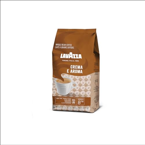 Image of Lavazza Crema E Aroma Whole Bean Coffee Blend, 2.2-Pound Bag, Balanced medium roast with an intense, earthy flavor and long lasting crema, Non-GMO (Pack of 2)