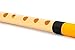 Radhe Flutes | E Natural Right Handed Middle Bansuri | Black & Orange | Tuned With Tanpura A=440Hz | PVC Flute + Hindi & English Flute Lessons