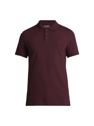Image of JACK & JONES Men's Cotton Solid Slim Fit Polo T-Shirt