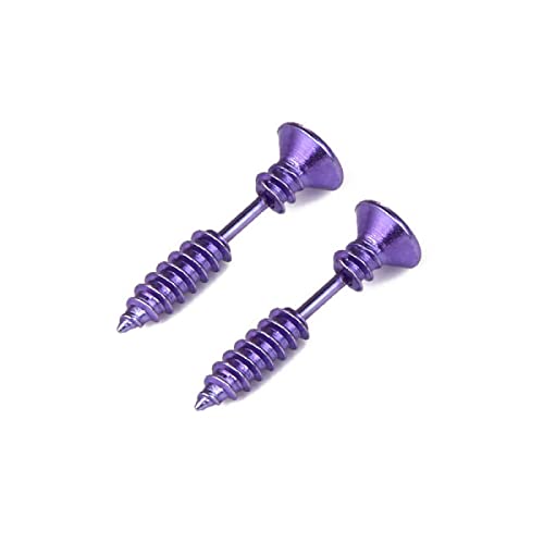 Stud Earrings 1Pair Punk Stud Earrings For Women Men Body Piercing Pop Hip Hop Interesting Jewelry Best Gifts, Zinc