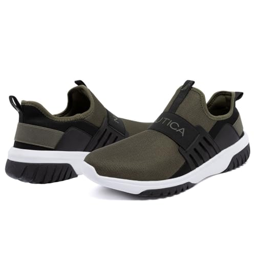 Image of Nautica Men's Slip-On Sneakers - Casual Fashion Shoes for Walking, in Medium & Wide Widths