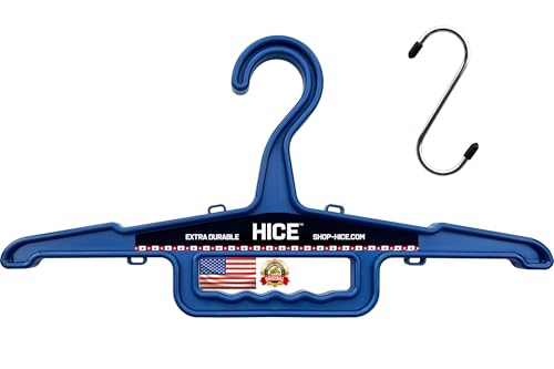HICE Heavy Duty Clothes Hanger 150 lb, Resin, Navy Blue