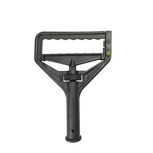 Image of Commercial Mop Clamps-Quick Change Head Mop Handle -Heavy Duty Mop Head Replacement Holder Change Mop Handle -Commercial Gripper Mop Wet Mop Handle 2PC (Black)