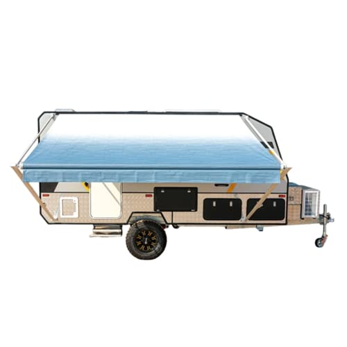 ALEKO Retractable RV or Home Patio Awning 10 x 8 Feet (10x8, Blue Fade) - RVAW10X8BLUE24
