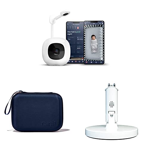 Image of Nanit Pro Smart Baby Monitor & Wall Mount & Travel Case – Protective Hard Shell Carrying Case & Flex Multi-Stand – Travel Baby Monitor Accessory