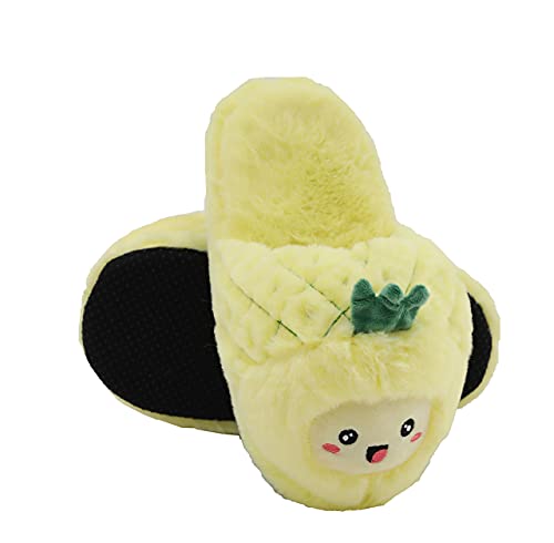 Millffy Women Cute Plush Pitaya Mangosteen Fruit Avocado Slipper Pineapple Bedroom Slippers for Girls Boys4