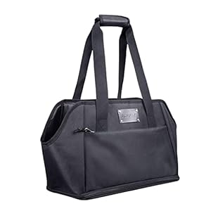 Hudhowks Hondentas voor onderweg, wasbare hondentassen voor kleine honden, met zijvak, draagbare huisdierdraagtas voor katten met anti-lekriem voor uitstapjes, wandelingen, reizen