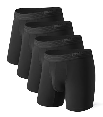 Separatec Breathable Mens Underwear with Separate Pouch Moisture Wicking Soft Anti Chafing Boxer...