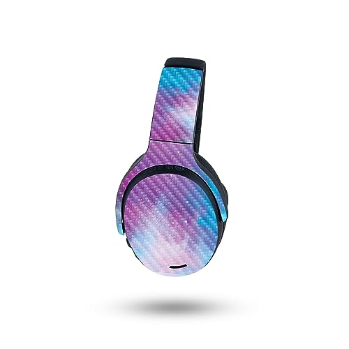 Image of MightySkins Carbon Fiber Skin Compatible with Skullcandy Crusher ANC 2 - Cotton Candy Sky | Protective, Durable Textured Carbon Fiber Finish | Easy to Apply