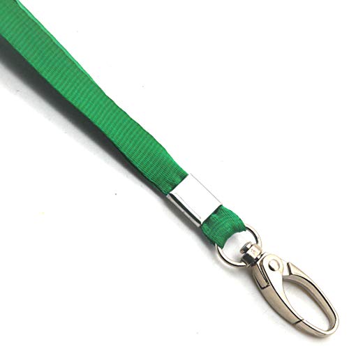 Green Lanyards 50Pcs 17.5 Inch Nylon Lanyard,Lanyards Swivel Hooks Clips Great For Id Name Tags Badges/Key Chains #TOP5