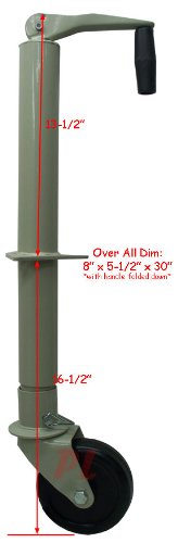 1000 LBS Trailer Boat Jack Tongue - A-Frame w/ Wheel