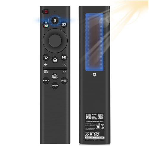 LUIRSAY Télécommande de remplacement BN5901385A pour Samsung Smart TV, télécommande vocale solaire avec 4 touches de raccourci, compatible avec The Frame,...