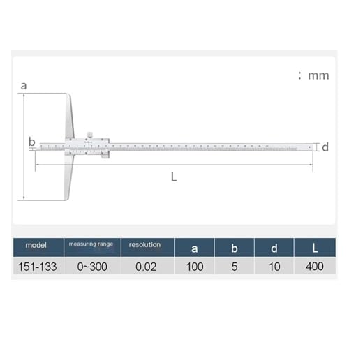 Calibrador Vernier de Perfil 0-150mm miniatura 3