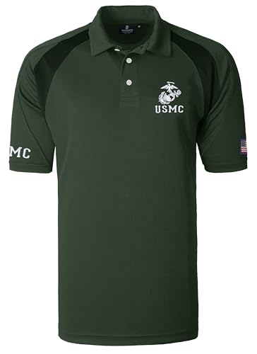 Malham USA Officially Licensed USMC Polo Shirt - Premium Quality, Authentic United States Marine Corps Logo