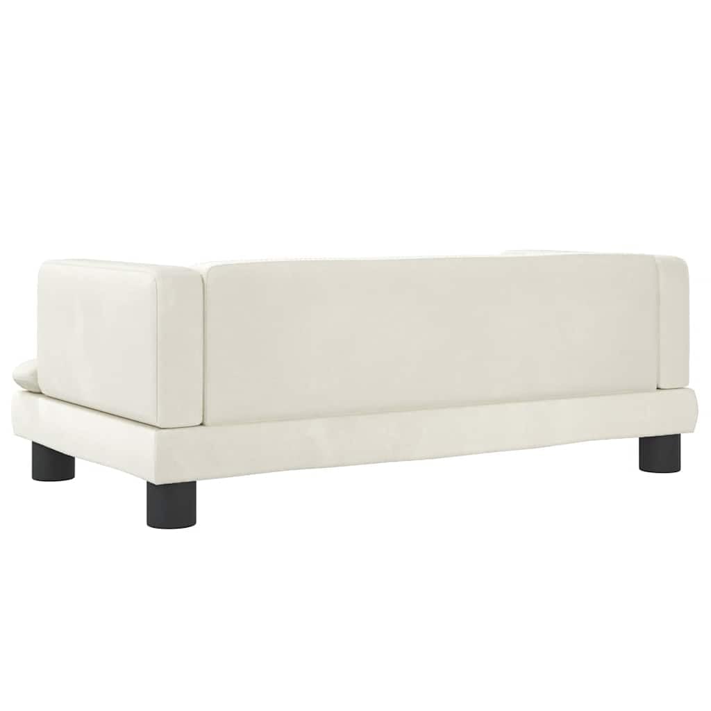 Cuccia per cani in velluto color crema, 80 x 45 x 30 cm, con morbida schiuma, bordo antiscivolo, accogliente e delicata sulle articolazioni, ideale come cuccia per cani, letto per animali