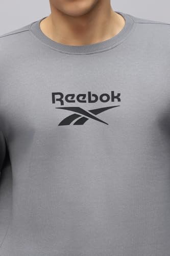 Image of Reebok Men's Classic Crew Sweatshirt - Cozy Fleece Pullover, No Hoodie Design