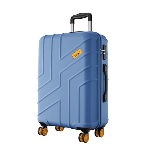 Image of Safari Large Stratos 8 Wheels Spinner 75cm Size Check-in Trolley Bag, Hard Case Polycarbonate, 360º Wheeling Luggage for Men & Women, Travel Bag, Suitcase Travel, Trolley Bags for Travel, Steel Blue