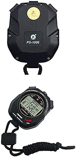 Cronómetro digital con memoria dividida de 100 grados, alarma de calendario y modo de ritmo, pantalla extra grande resistente al agua, a prueba de golpes, para entrenadores, incluye batería