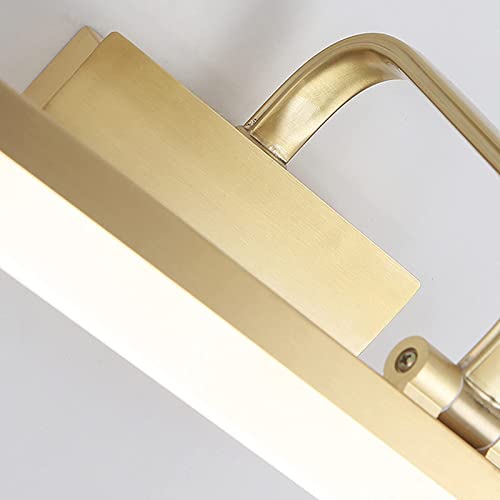 Espejo luz frontal tocador maquillaje LED con lámpara dorada impermeable de cobre 5