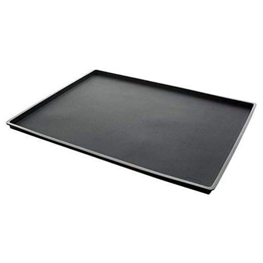 Lékué - Tapis de Four à Rebords Silicone Noir 40 x 30 cm