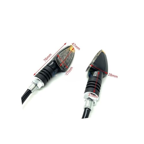 Clignotants universels pour motos ambre en version courte rigide
