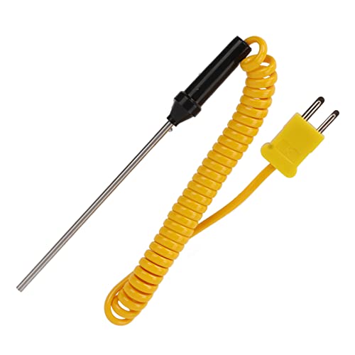 Diseño de Tapón Tipo K, Sensor de Termopar de Acero de Calor de Grado Industrial con Manija Aislada, Respuesta Rápida, Apariencia Hermosa y Simple (Termopar de sonda de