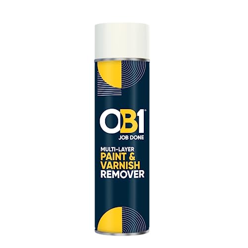 OB1 Multi-Layer Paint And Varnish Remover Spray - Removes Paints Oils Woodstains and Laquers - Use on Stone Concrete Metal Wood Asphalt - Methylene Chloride Free - 500ml