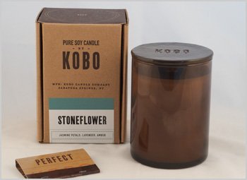 Stoneflower Kobo Soy Candle From The Woodblock Collection