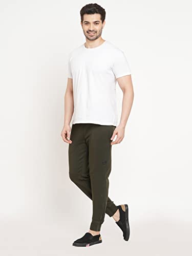 Image of Sweet Dreams Men Solid Joggers Olive