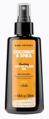 Tratamientos De Cabello, Beauty Marc Anthony aceite de coco para estilizar en seco, bomba de 4.05 oz (2 unidades)