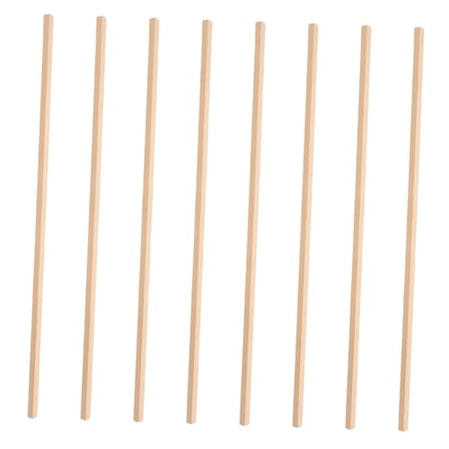 PERSELOSO 8個ミニ木製トリムストリップ ドールハウス用壁飾り境界線 ミニチュア住宅の装飾にな木製建築モールディング クラフト用