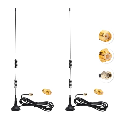 Kaunosta 978MHz 1090MHz ADS-B SDR Antenna Magnetic Base 6dBi SMA Male MCX Antenna 1.5M Cable for Aviation 900-1800MHz ADS-B Receiver RTL SDR Software Defined Radio USB Stick Dongle Tuner Receiver